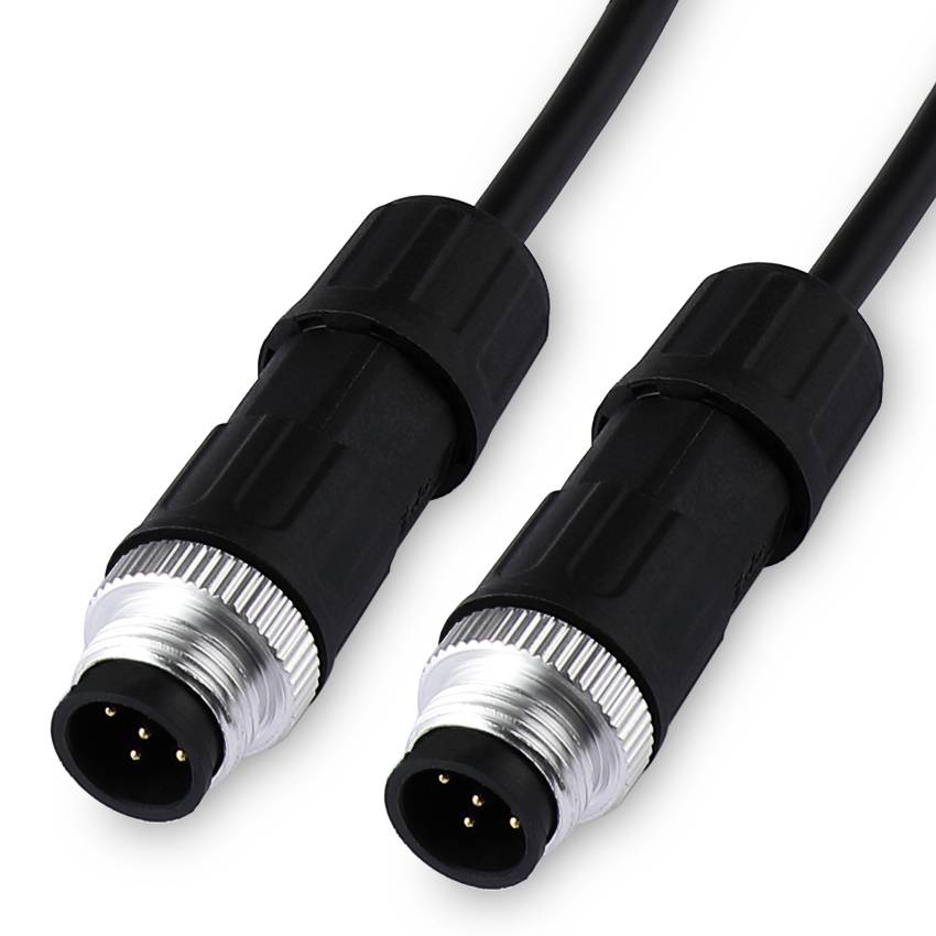 Ip67 M12 Waterproof Connector 2.3.4.5.6.7.8 Pin Male Female Sensor Connect Extension Cable Ip68 Circular Connect